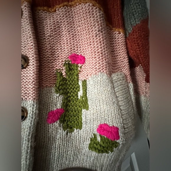 ‼️RARE‼️🎸Sundance🎸🔥NWT🔥Desert Evening Multicolor Button-Up Collared Cardigan - Picture 6 of 14